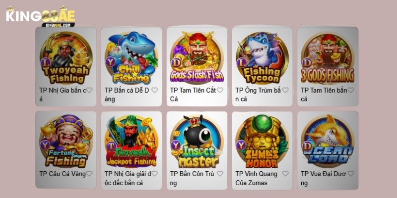 3 game nên trải nghiệm tại TP Bắn Cá King88