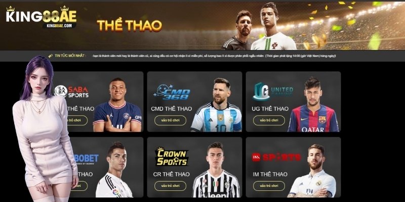 Cá cược thể thao King88: Tỷ lệ hấp dẫn, cập nhật odds mỗi 5 giây