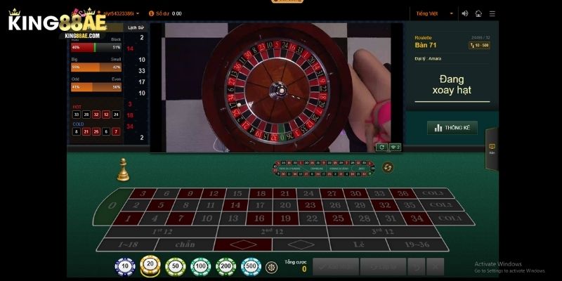 Hướng dẫn cách tham gia chơi Roulette tại King88